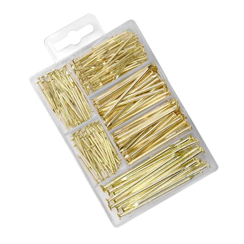 350pcs Hardware Nägel Sortiment Set Runde Kopfwand 5 Größen Eisen Befestigungselement Mit Aufbewahrungsbox Dauer Hardware Nägel Sortimentset von Yooghuge