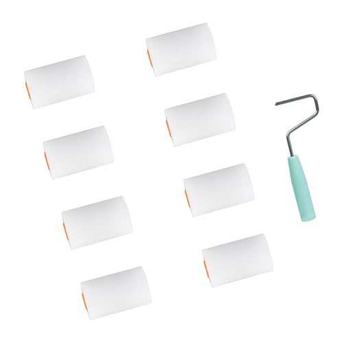 9pcs Schaumwalzen Set Innenwandfarbe Easy Clean Kleines Set Für Wasserbasen Farben Detailmalerei Roller von Yooghuge