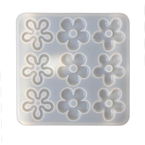 Flexibler Blütenheiztheizt Silikonform Epoxidharzform Schmuck Gusswerkzeuge Für Handwerk Ohrentwurf Charm Making Formen von Yooghuge