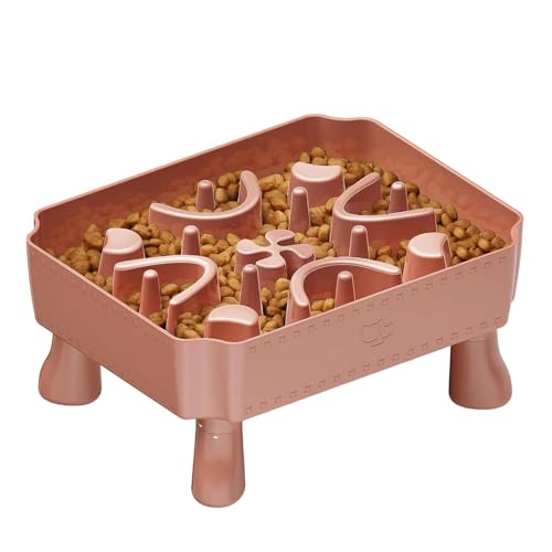 Yooghuge Plastomer Langsam Essen Haustierschalen Gesundheit Essen Hundeberkende Innenhilfe Haustier Fütterung Für Trockene Und Nasse Mahlzeiten Langsame Futterhäuschen von Yooghuge