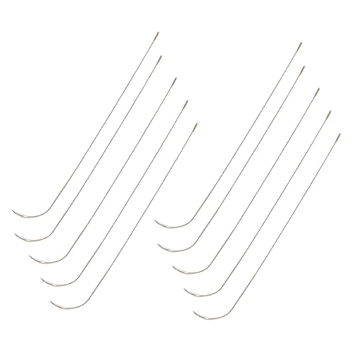 Professionelle 10 Teilige Gebogene Perlennadel Set Vergrößerte Augendesigns Mühelose Fäden Für Schmuck Basteln Große Augenperlennadel von Yooghuge