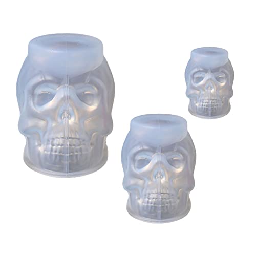 Schädelharzform Silikon Kerzenformen Zum Herstellen Von Epoxidwallsform Für Halloween Party Aromatherapie Formen von Yooghuge