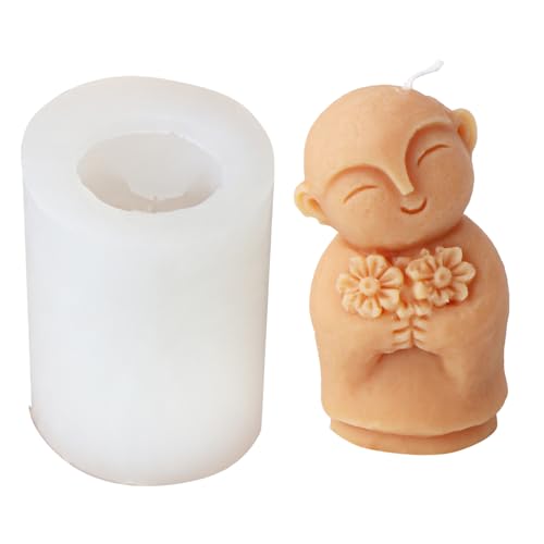 Silikon Ornamentsformen Seife Machen Formenmönchform Kerzenformen Textur Geeignet Für Eigenheimdekorationen Cartoon Formen von Yooghuge