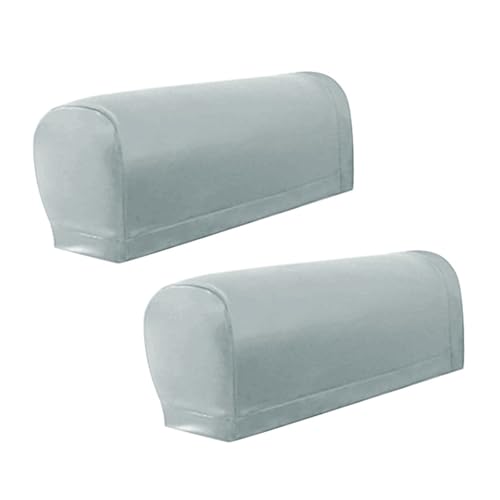 Yooghuge 2pcs Dehnbare Armlehnenabdeckungen Und 4 Klebstoffpolster wasserdichte PU Möbelschutz Sofa Büro Home Dekoration PU Möbelärmel von Yooghuge