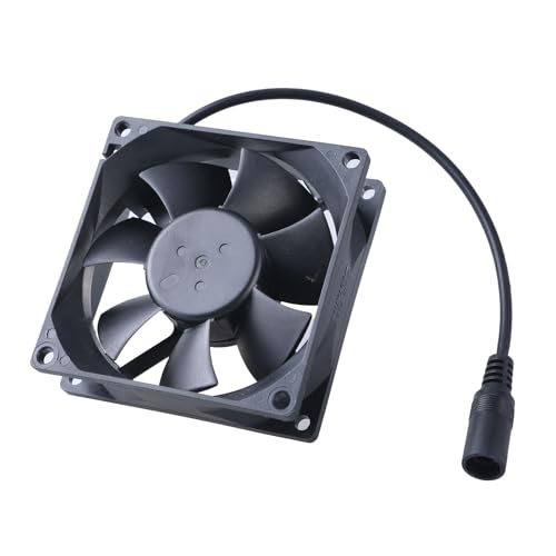 Yooghuge 8025 12V Lüfter 80x80x25mm Lager Bürstenloser Lüfter 3D Drucker Lüfter Computerlüfter Mit 5 5x2 1mm Anschluss von Yooghuge