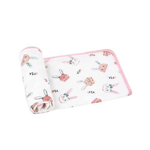 Yooghuge 80x80 cm Baby Swaddles Decken Neutral Farbe/gedrucktes Muster Designing Wrap Handtuchmaschine Waschbarer Kindergarten Essentielles Genderneutral Kindergarten Essentiell von Yooghuge