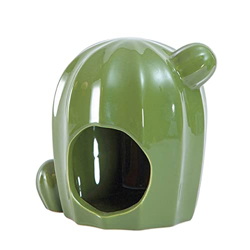 Yooghuge Cartoon Cactus Form Hamster Porzellan Nest Bett Frettchen Nagetiere Versteckkäfig Für Meerschweinchen Chinchilla Hedgehog Porzellan Nest von Yooghuge