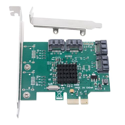 Yooghuge PCIe Zu-7-Pin Adapterkarte Mit 4 Ports Für Den Anschluss Mehrerer Festplatten. Hochgeschwindigkeits Datenübertragung Mit 5 Gbit/s von Yooghuge