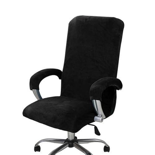 Yooghuge Robuster Polyester Silber Fleeces Stuhl Slitcovers Kratzfeste Elastik Für Esszimmer Büro Bürostuhlschutzschutzschutz von Yooghuge