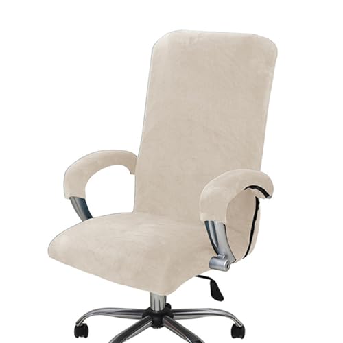 Yooghuge Robuster Polyester Silber Fleeces Stuhl Slitcovers Kratzfeste Elastik Für Esszimmer Büro Bürostuhlschutzschutzschutz von Yooghuge