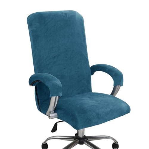 Yooghuge Robuster Polyester Silber Fleeces Stuhl Slitcovers Kratzfeste Elastik Für Esszimmer Büro Bürostuhlschutzschutzschutz von Yooghuge