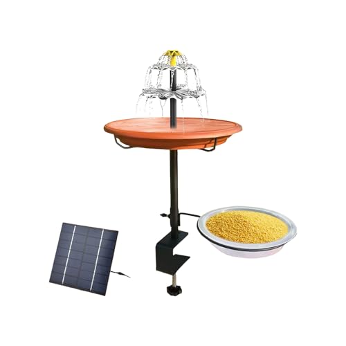 Yooghuge Solar Betriebene Abnehmbare Vogelbadbrunnen Mit Automatischen Wasserströmen Für Gartendekoration Freien Anziehen Um Wasserbrunnen Anzuziehen von Yooghuge