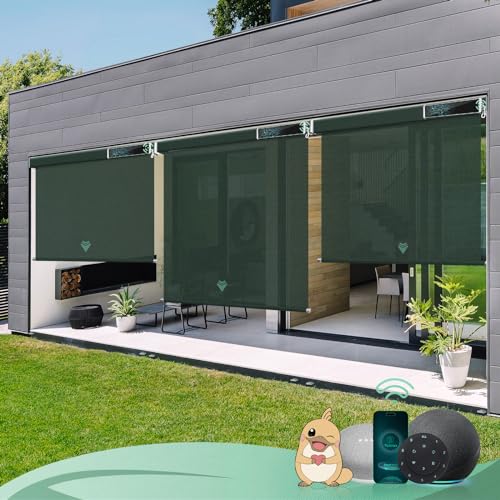 Yoolax Elektrische Außenrollo Senkrechtmarkise Balkonrollo mit Fernbedienung,Kompetibel mit Alexa Google Home,Sonnenschutz/Wetterfest/Anti-UV Außen Elektrische Rollo für Garten, Nach Maß(Jadegrün) Yoolax Elektrische Außenrollo Senkrechtmarkise Balkonrollo mit Fernbedienung,Kompetibel mit Alexa Google Home,Sonnenschutz/Wetterfest/Anti-UV Außen Elektrische Rollo für Garten, Nach Maß(Jadegrün) von Yoolax