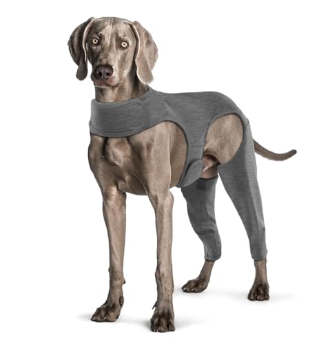 Yoolhamy Chirurgie-Genesungsanzug für Hunde, Bein-Wundschutz, Ellenbogenschutz, Kegel-Alternative, verhindert Lecken und Beißen, langärmelige Anzüge, Beinbandage, Grau, Größe L Yoolhamy Chirurgie-Genesungsanzug für Hunde, Bein-Wundschutz, Ellenbogenschutz, Kegel-Alternative, verhindert Lecken und Beißen, langärmelige Anzüge, Beinbandage, Grau, Größe L von Yoolhamy