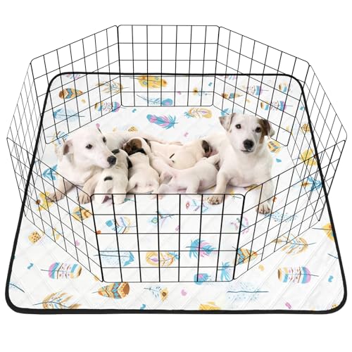 Yoolhamy Welpen Unterlagen Waschbare PIPI Matten für Hunde 1 Stück 180 x 180cm Welpenunterlagen wasserdichte Puppy Pads rutschfeste Trainingspads für Dog Pee Toilette von Yoolhamy