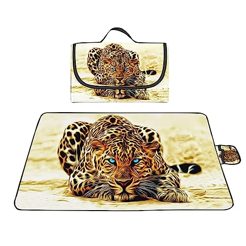 Yoonqun Picknickdecke 200x200cm,Wasserdicht Strandunterlage,Leopardentier Stranddecke XXL Weiche Campingdecke mit Tragegriff Strandmatte für Park,Garten,Strand,Waschbar Yoonqun Picknickdecke 200x200cm,Wasserdicht Strandunterlage,Leopardentier Stranddecke XXL Weiche Campingdecke mit Tragegriff Strandmatte für Park,Garten,Strand,Waschbar von Yoonqun