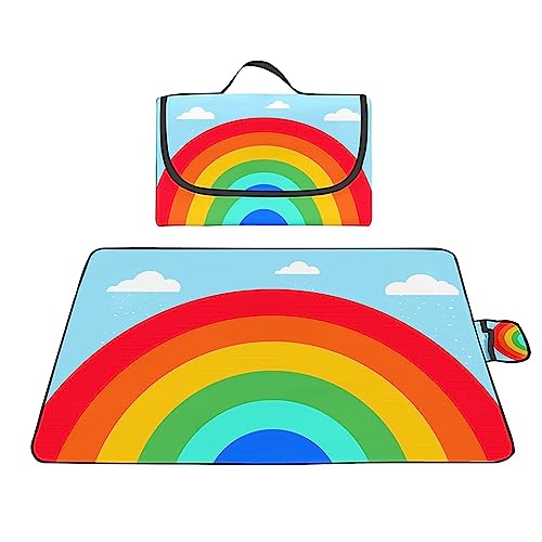 Yoonqun Picknickdecke 200x200cm,Wasserdicht Strandunterlage,Regenbogen Stranddecke XXL Weiche Campingdecke mit Tragegriff Strandmatte für Park,Garten,Strand,Waschbar Yoonqun Picknickdecke 200x200cm,Wasserdicht Strandunterlage,Regenbogen Stranddecke XXL Weiche Campingdecke mit Tragegriff Strandmatte für Park,Garten,Strand,Waschbar von Yoonqun