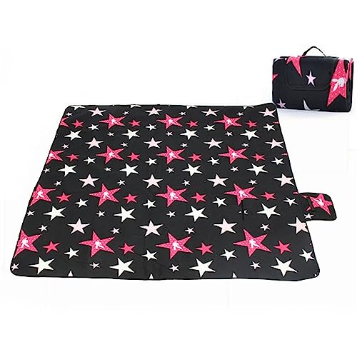 Yoonqun Picknickdecke 200x200cm,Wasserdicht Strandunterlage,Rosa weiße Sterne Stranddecke XXL Weiche Campingdecke mit Tragegriff Strandmatte für Park,Garten,Strand,Waschbar Yoonqun Picknickdecke 200x200cm,Wasserdicht Strandunterlage,Rosa weiße Sterne Stranddecke XXL Weiche Campingdecke mit Tragegriff Strandmatte für Park,Garten,Strand,Waschbar von Yoonqun