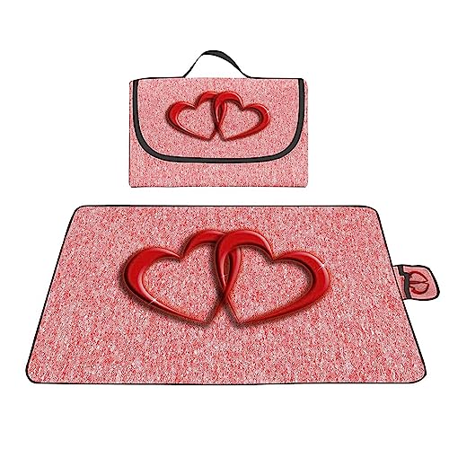 Yoonqun Picknickdecke 200x200cm,Wasserdicht Strandunterlage,Rotes Herz Stranddecke XXL Weiche Campingdecke mit Tragegriff Strandmatte für Park,Garten,Strand,Waschbar Yoonqun Picknickdecke 200x200cm,Wasserdicht Strandunterlage,Rotes Herz Stranddecke XXL Weiche Campingdecke mit Tragegriff Strandmatte für Park,Garten,Strand,Waschbar von Yoonqun
