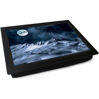 Santa Es Moon Mission Lap Tablett - L880 Personalisiertes Geschenk | Einzigartiges Gepolsterter Laptray Hochwertige Laptop Schreibtisch von YooshUK