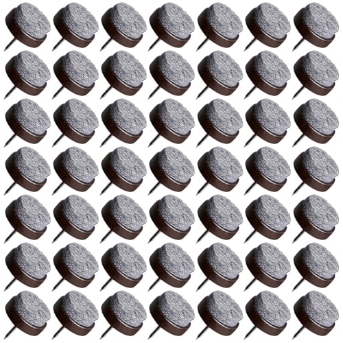 100 Stück Filzgleiter Nagel, 22mm Filzgleiter für Stühle Möbelgleiter Stuhlgleiter Bodenschutz Geräuschreduzierung für Möbel Tischbeine (Braun). von Yoosso