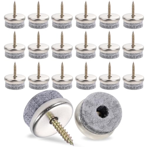 100 Stück Filzgleiter Schrauben, 28mm Filzgleiter Nagel Stuhlbeinschoner Gleiter für Stühle Möbelgleiter für Möbel Stühle Laminat Parkett Fliesen (Grau) von Yoosso