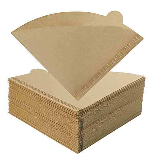 200 Stück Kaffeefilter papier, Größe 1, V-förmiger Kaffeefilter Kegel Kaffeefilter Coffee Papierfilter für Kaffeemaschinen Kaffeekanne Filterbecher (1-2 Tassen) von Yoosso