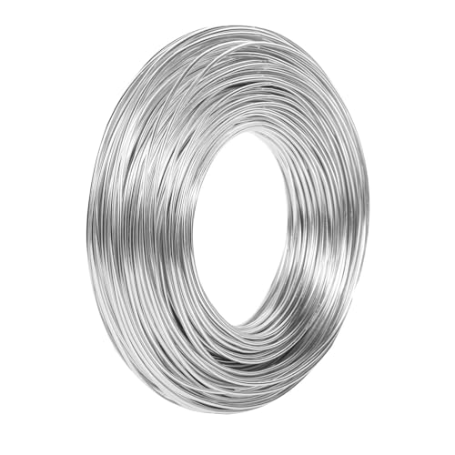 50mx1,5mm Basteldraht, Draht zum Basteln Aluminiumdraht Schmuckdraht Bindedraht Modellierdraht Draht Rostfrei für Schmuckherstellung Bastelarbeiten Silber von Yoosso