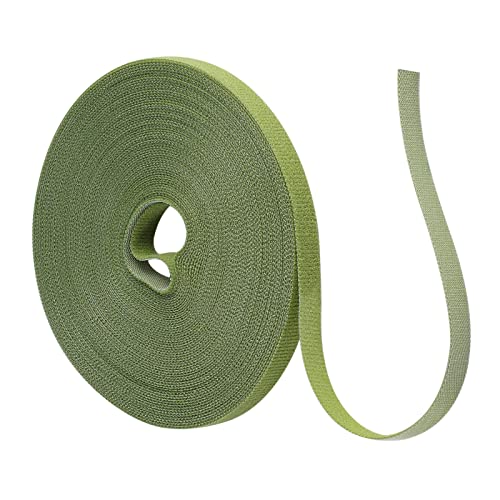 Yoosso 15m Pflanzenbinder Klett, 10mm Kabelbinder Wiederverschließbar Plant Ties Pflanzen Klettband für Pflanzen Grün von Yoosso