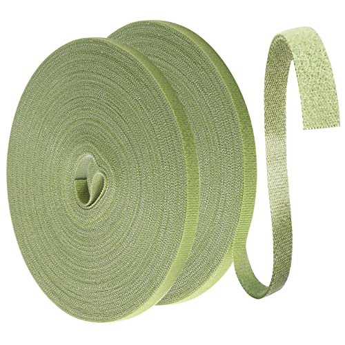 Yoosso 50m Pflanzenbinder, 10mm Klettverschluss Pflanzen Klettband Rankhilfe Plant Ties Wiederverschließbar Witterungsbeständig für Pflanzen(25m/Rolle) von Yoosso