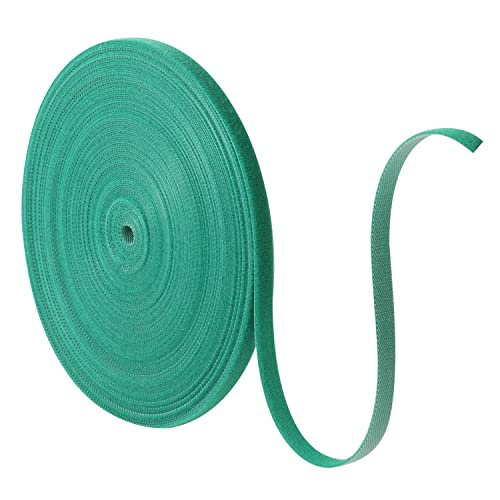 25m Pflanzenbinder Klettband, 10mm Breite Pflanzenband Klett Klettverschluss Pflanzen Wiederverschließbar Witterungsbeständig Kletterhilfe für Pflanzen(Grün) von Yoosso