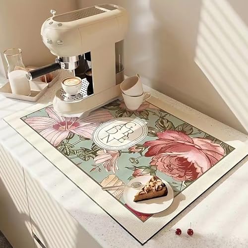 Yootiko Abtropfmatte für Geschirr,60x40cm Unterlage Kaffeemaschine,Abtropfmatte Geschirr Bunt Silikon Dish Drying Mat,Water Absorbent Kitchen Silikonmatte,Rutschfeste Schnelltrocknende Trockenmatte Yootiko Abtropfmatte für Geschirr,60x40cm Unterlage Kaffeemaschine,Abtropfmatte Geschirr Bunt Silikon Dish Drying Mat,Water Absorbent Kitchen Silikonmatte,Rutschfeste Schnelltrocknende Trockenmatte von Yootiko
