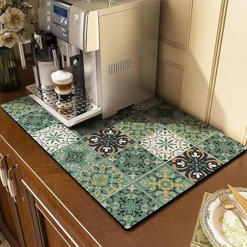 Yootiko Kaffeemaschine Unterlage Geschirr Abtropfmatte Water Absorbent Draining Dish Mats Untersetzer Schnelltrocknende Silikonmatte Saugfähige Trocknungsmatte für Kitchen 60x40cm Drying Gummimatte Yootiko Kaffeemaschine Unterlage Geschirr Abtropfmatte Water Absorbent Draining Dish Mats Untersetzer Schnelltrocknende Silikonmatte Saugfähige Trocknungsmatte für Kitchen 60x40cm Drying Gummimatte von Yootiko