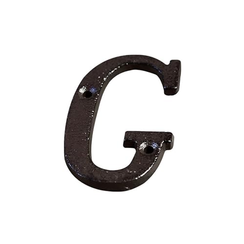 2,95 Zoll Hausnummern mit Schrauben – Moderne Metall-Türnummer, Gusseisen Adresse Nummern Buchstaben Schild, für Außenbriefkasten, Apartment, Zimmer, Wanddekoration, Garten, Café(G) von Yooumilife