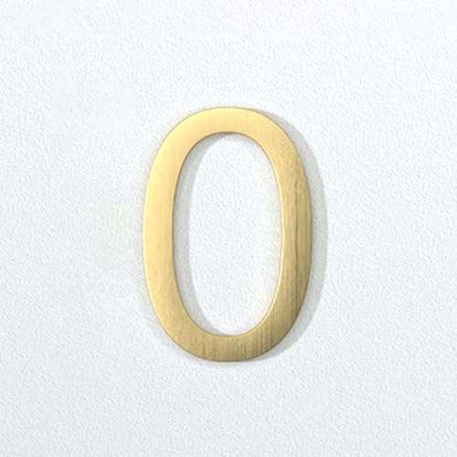 2 Zoll Hausnummern Moderne Metall Messing Türnummer 5 Cm Goldene Briefkasten Adressschild, Für Zimmer Büro Wohnung Wanddekoration Hotel Garten Außenbereich Dekorativ Café Hof Straße(0) von Yooumilife
