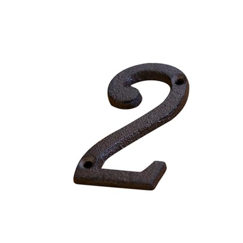 3 Zoll Hausnummern Mit Schrauben, Modernes Metallschild Für Die Türnummer, 7,5 Cm Briefkasten Adressen Schild, Dekorativ Für Den Außenbereich, Für Büro, Hotel, Wohnung, Zimmer, Café(2) von Yooumilife