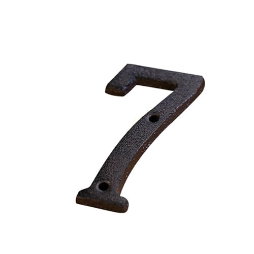 3 Zoll Hausnummern Mit Schrauben, Modernes Metallschild Für Die Türnummer, 7,5 Cm Briefkasten Adressen Schild, Dekorativ Für Den Außenbereich, Für Büro, Hotel, Wohnung, Zimmer, Café(7) von Yooumilife