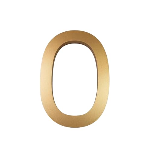 6 Zoll Schwebende Hausnummern Mit Schrauben Moderne Acryl-Türnummer 152 Mm Postkasten-Adressen-Schild In Gold/Silber/Schwarz, Für Wohnung, Wanddekoration, Büro, Garten, Hotel, Hof(Gold 0) von Yooumilife