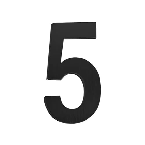 Selbstklebende Hausnummer Aufkleber 2/3/3,5 Zoll Moderne Metall-Edelstahl-Türnummer Silber/Schwarz Briefkasten-Adresse-Schild, Für Wanddekoration, Apartment, Zimmer, Büro, Hotel, Café(Black 5,3.5In) Selbstklebende Hausnummer Aufkleber 2/3/3,5 Zoll Moderne Metall-Edelstahl-Türnummer Silber/Schwarz Briefkasten-Adresse-Schild, Für Wanddekoration, Apartment, Zimmer, Büro, Hotel, Café(Black 5,3.5In) von Yooumilife