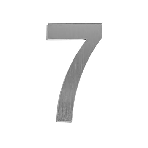 Selbstklebende Hausnummer Aufkleber 2/3/3,5 Zoll Moderne Metall-Edelstahl-Türnummer Silber/Schwarz Briefkasten-Adresse-Schild, Für Wanddekoration, Apartment, Zimmer, Büro, Hotel, Café(Silver 7,3In) Selbstklebende Hausnummer Aufkleber 2/3/3,5 Zoll Moderne Metall-Edelstahl-Türnummer Silber/Schwarz Briefkasten-Adresse-Schild, Für Wanddekoration, Apartment, Zimmer, Büro, Hotel, Café(Silver 7,3In) von Yooumilife