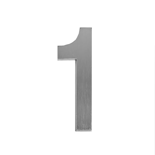Selbstklebende Hausnummer Aufkleber 2/3/3,5 Zoll Moderne Metall-Edelstahl-Türnummer Silber/Schwarz Briefkasten-Adresse-Schild, Für Wanddekoration, Apartment, Zimmer, Büro, Hotel, Café(Silver 1,3In) Selbstklebende Hausnummer Aufkleber 2/3/3,5 Zoll Moderne Metall-Edelstahl-Türnummer Silber/Schwarz Briefkasten-Adresse-Schild, Für Wanddekoration, Apartment, Zimmer, Büro, Hotel, Café(Silver 1,3In) von Yooumilife