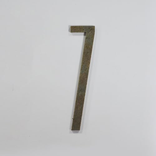 Selbstklebende Hausnummern Aufkleber 2,75 Zoll Moderne Metall Türnummer Bronze Adresse Briefkasten Buchstaben Schild Außen Dekorativ, Für Hotelzimmer Büro Apartment Café Garten(7) von Yooumilife