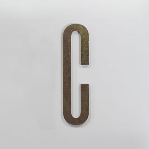 Selbstklebende Hausnummern Aufkleber 2,75 Zoll Moderne Metall Türnummer Bronze Adresse Briefkasten Buchstaben Schild Außen Dekorativ, Für Hotelzimmer Büro Apartment Café Garten(C) von Yooumilife