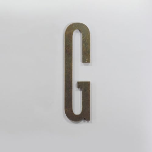 Selbstklebende Hausnummern Aufkleber 2,75 Zoll Moderne Metall Türnummer Bronze Adresse Briefkasten Buchstaben Schild Außen Dekorativ, Für Hotelzimmer Büro Apartment Café Garten(G) von Yooumilife