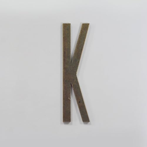 Selbstklebende Hausnummern Aufkleber 2,75 Zoll Moderne Metall Türnummer Bronze Adresse Briefkasten Buchstaben Schild Außen Dekorativ, Für Hotelzimmer Büro Apartment Café Garten(K) von Yooumilife