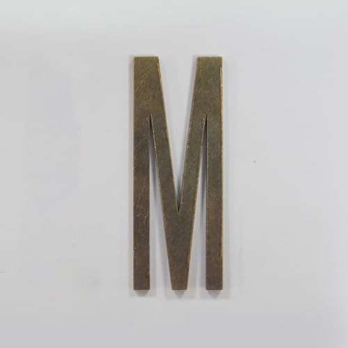 Selbstklebende Hausnummern Aufkleber 2,75 Zoll Moderne Metall Türnummer Bronze Adresse Briefkasten Buchstaben Schild Außen Dekorativ, Für Hotelzimmer Büro Apartment Café Garten(M) von Yooumilife