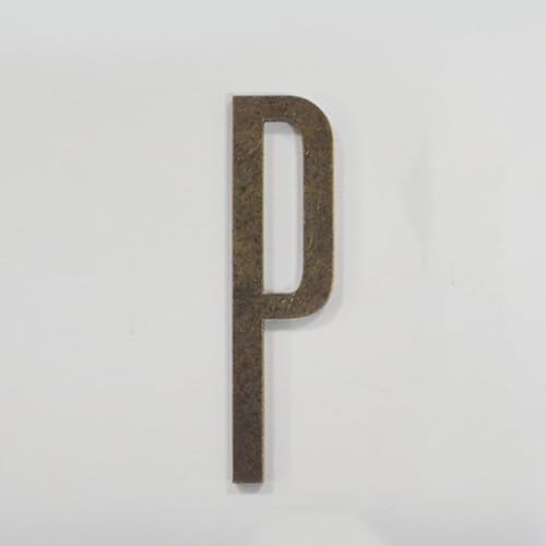 Selbstklebende Hausnummern Aufkleber 2,75 Zoll Moderne Metall Türnummer Bronze Adresse Briefkasten Buchstaben Schild Außen Dekorativ, Für Hotelzimmer Büro Apartment Café Garten(P) von Yooumilife