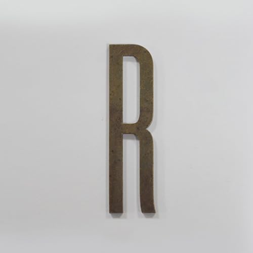 Selbstklebende Hausnummern Aufkleber 2,75 Zoll Moderne Metall Türnummer Bronze Adresse Briefkasten Buchstaben Schild Außen Dekorativ, Für Hotelzimmer Büro Apartment Café Garten(R) von Yooumilife