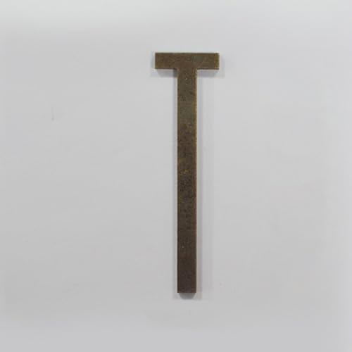 Selbstklebende Hausnummern Aufkleber 2,75 Zoll Moderne Metall Türnummer Bronze Adresse Briefkasten Buchstaben Schild Außen Dekorativ, Für Hotelzimmer Büro Apartment Café Garten(T) von Yooumilife