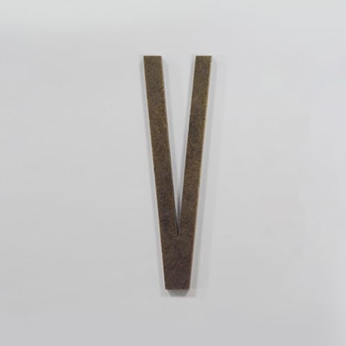 Selbstklebende Hausnummern Aufkleber 2,75 Zoll Moderne Metall Türnummer Bronze Adresse Briefkasten Buchstaben Schild Außen Dekorativ, Für Hotelzimmer Büro Apartment Café Garten(V) von Yooumilife